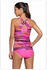 Mfed Rosy Bandeau Bikini Swimsuit Printed Vest Tunic