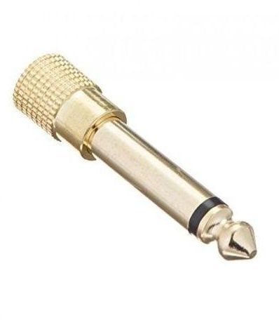 Generic Metal 3.5mm Stereo Socket to 6.35mm 1/4 inch Mono Jack Plug Adapter