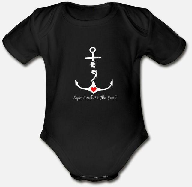 Hope Anchors The Soul Semicolon Suicide Mental Health Awareness Design Organic Short Sleeve Baby Bodysuit_2