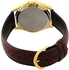 Casio Classic Men's Gold Dial Leather Band Watch - MTP-1183Q-9ADF, Analog, Quartz