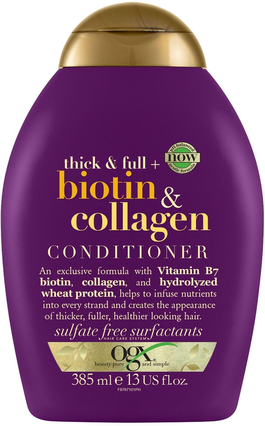 Ogx, Conditioner, Thick & Full+, With Biotin And Collagen - 385 Ml
