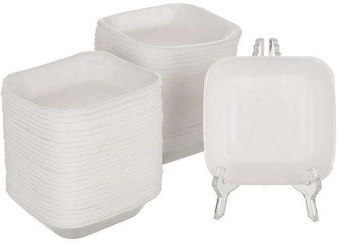 Ramadan Disposable Foam 1/4 Kilo Plates With Lids 75 Pcs
