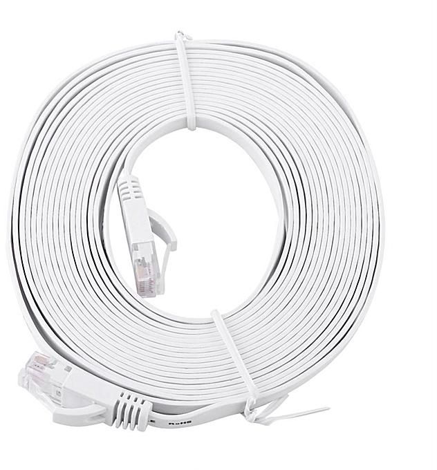 10m 15m Cable RJ45 CAT6 Ethernet Network Flat LAN Cable UTP Patch Router Cables 3m 1m 2m 5m Generic 1000M White 0.5m 8m 