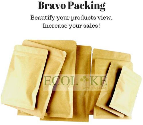Ecolike Ziplock Inner Aluminium Plated Bakery Gift Paper Packing Bag (Pieces)