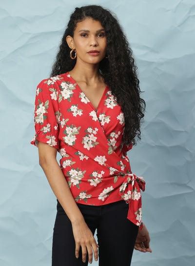 Casual Stylish Top Red/White