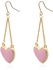 Crunchy Fashion - Blush Pink Heart Love Earrings -  CFE0538