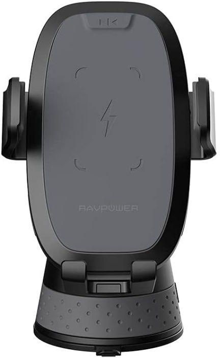 Ravpower rp-sh014 10w 7.5w 5w wireless charging car holder with clip mount black