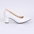 Heeled Shoes- Shiny Leather - White- C.1