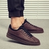 Men's Casual Oxfords Solid Color Lacing Design Retro Style Shoes