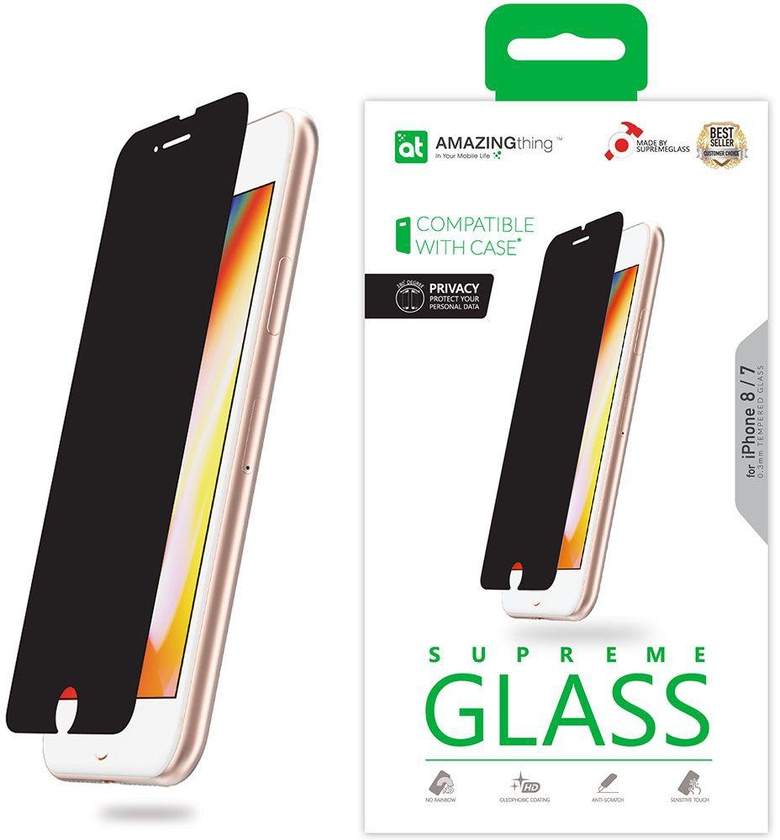 Amazing Thing iPhone 8 / iPhone 7 PRIVACY Supreme Glass Screen Protector