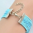 Love Infinity Anchor & Owl Charms Bracelet Blue Braided Wax Cord Bracelet