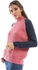 Ravin Turtle Neck Long Sleeves Wool Pullover - Pink & Navy Blue