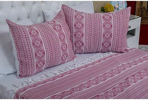 Bed cover, cotton, tassels, 1 pcs, 240 * 260 cm kashmer*white