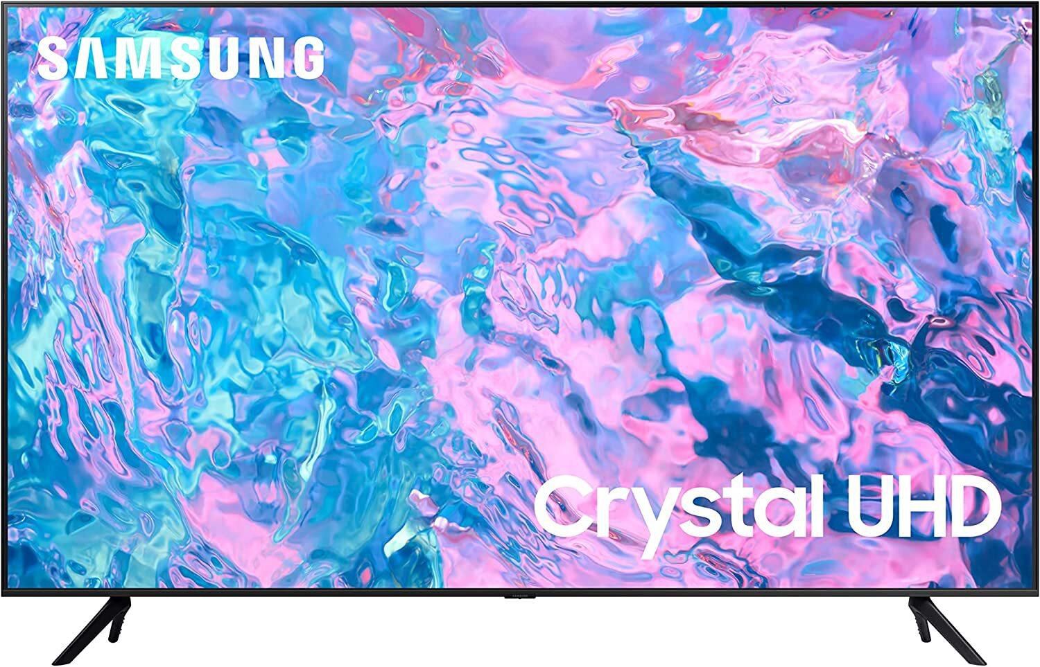 Samsung Smart TV, 55 Inch, Crystal UHD 4K, CU7000, Black, 2023, Crystal Processor 4K, PurColor, Smart Hub, UA55CU7000UXZN