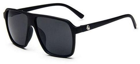 Fashion Jetting Buy Men Square Sunglasses Unisex Steampunk (Bright Black)