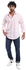 Andora Plain Pattern Long Sleeves Buttons Down Shirt - Rose Pink