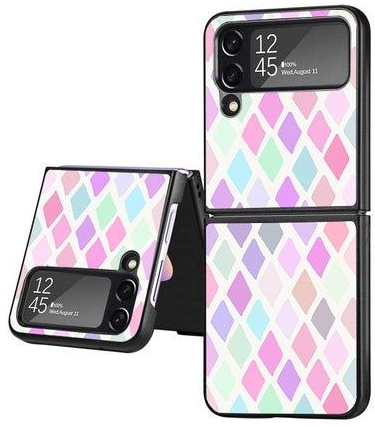 Hard Back Cover Case Colorful Pattern for Samsung Galaxy Z Flip 4