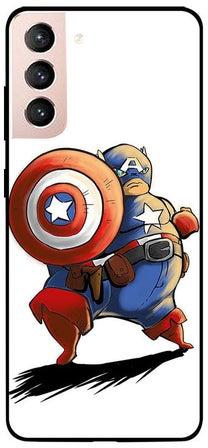Printed Case Cover -for Samsung Galaxy S21 Fat Captain America On Pose Fat Captain America On Pose