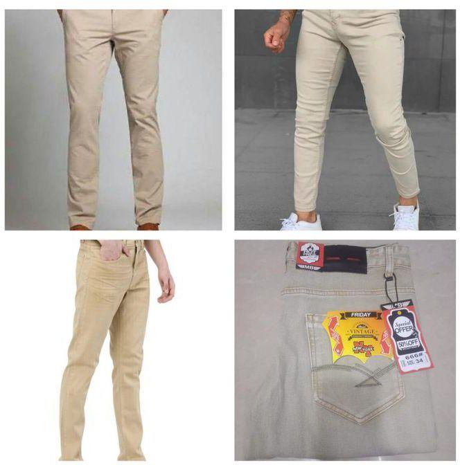 Fashion Men's Jeans. Color: Beige. Size 30-34. Stretchy Jeans. High Quality Jeans.