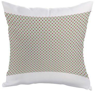 Motifs Printed Cushion Cover Green/Red/Grey 40x40centimeter