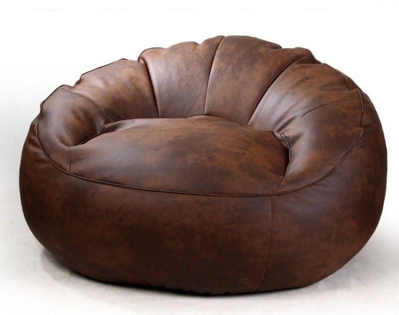 Homztown Large King Bean Bag Leather 95*80 cm Brown H-48425