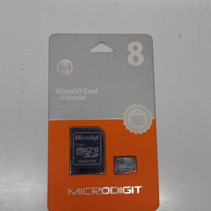 Microdigit Micro SD Memory Card 8GB- Black