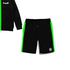 Praaaaempire Black Hoodie With Green Stripes And Shorts