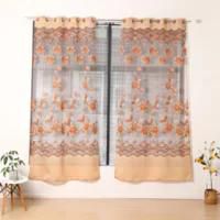 Deals For Less Luna Home, Modern Tulle, Window Curtains Set Of 2 Pieces, Brown Color