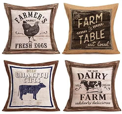 Country Style Farmhouse Pillow Farmhouse Cushion Farm cushion Square Farm Pillow