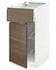 METOD / MAXIMERA Base cab w wire basket/drawer/door, white/Lerhyttan black stained, 40x60 cm - IKEA