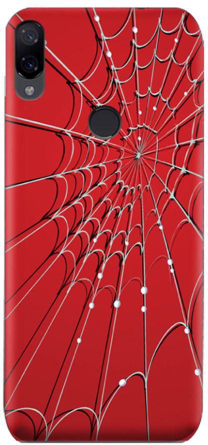 Spider Web Pattern Protective Case Cover For Xiaomi Mi Play Red