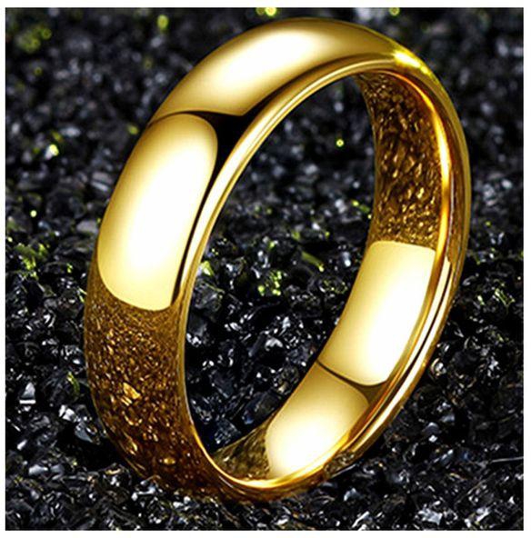 Comfort Fit Dome Gold Tungsten Carbide Ring