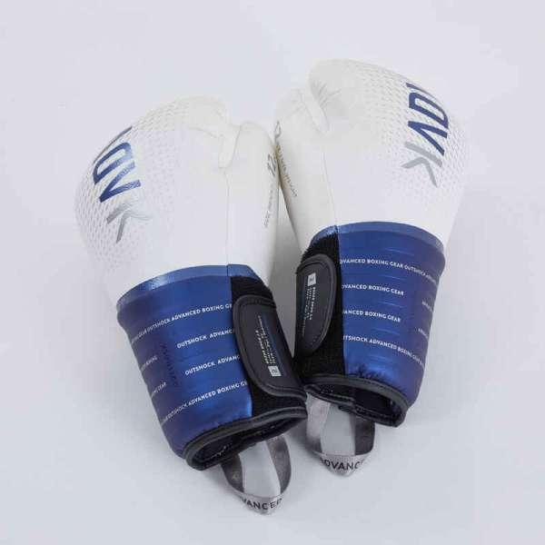 Outshock White/Blue Boxing Gloves