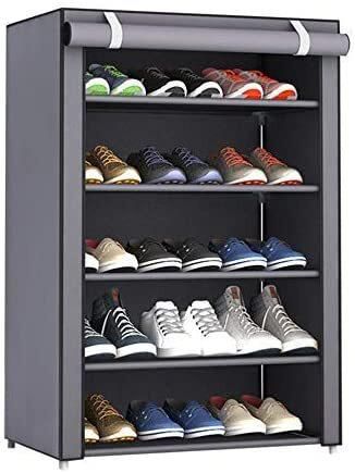 5 Layer Non-Woven Fabric Shoes Rack Shoes Organizer Home Bedroom Dormitory Shoe Racks Shelf 90x60x30cm