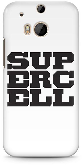 Loud Universe HTC One M8 Designed Protective Slim Plastic Cover Clash Of Clans Super Cell White