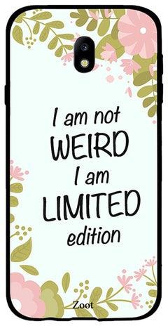 غطاء حماية واقٍ لهاتف سامسونج جالاكسي J7 ‏(2017) مطبوع عليه عبارة "I Am Not Weird I Am Limited Edition"