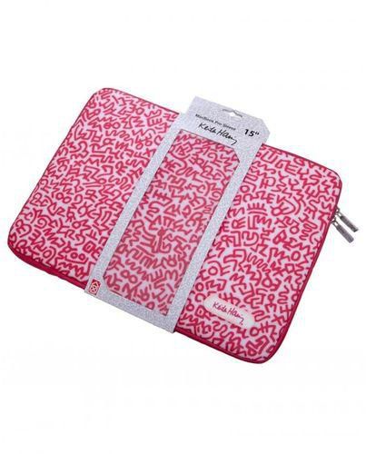 Keith Haring 15" Laptop Canvas Sleeve - Pink
