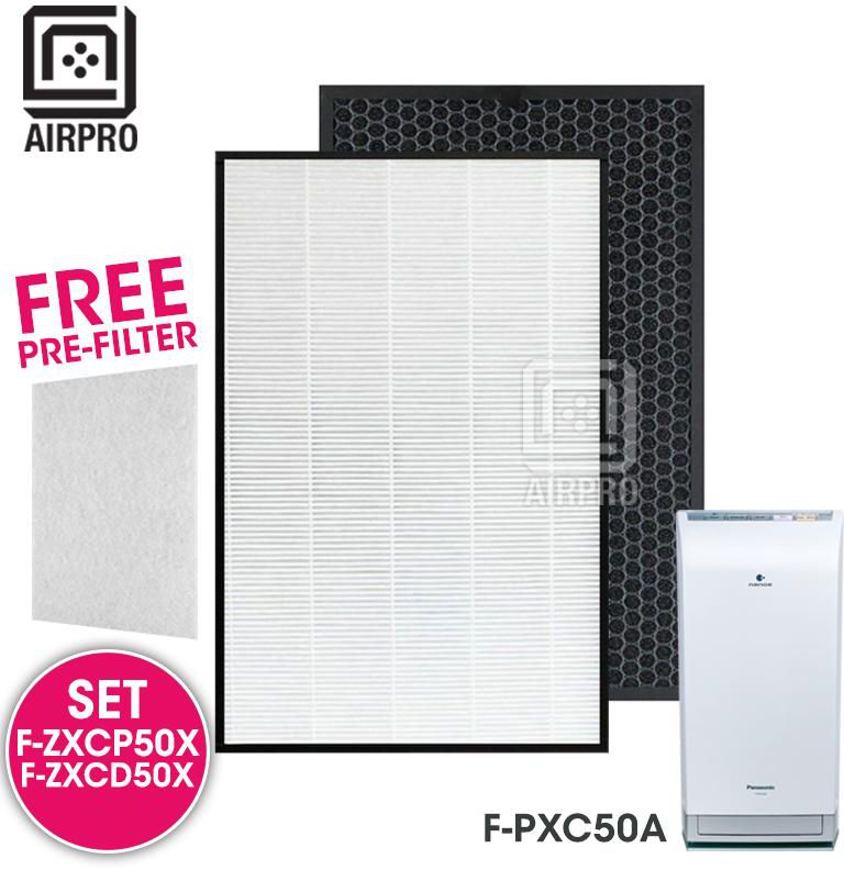 AIRPRO for Panasonic F-ZXCP50X F-ZXCD50X Air Purifier HEPA Composite + Activated Carbon Filter for F-PXC50A