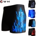 KWM Flame Pattern Male Swimwear Boxer Shorts Bathing Suit Trunks Beach Wear Briefs Swimsuit