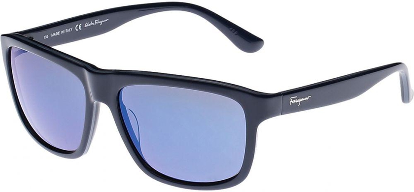 Ferragamo Square Blue Women's Sunglasses - FERRAGAMOSUN-SF710S-418-57 - 57-16-135
