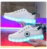 LED Flashing Lights Low Top Sneakers White/Green