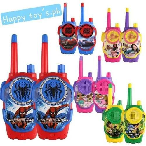 2Pcs Electronic Walkie Fun Long Range Kids ToyFunny two way radio toy for kids children outdoor play This kids walkie provides 100 meters communication range Easy to use, kids can 