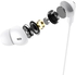Lazor Mystic EA162 Type-C In-Ear Wired Headphones With Microphone, HiFi Stereo Sound Headphone In-Line Control Soft PVC With Stereo Sound Driver, White, 1.2M