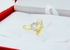 Vera Perla 18K Gold 0.10 Ct. Diamond Overlapped Heart Ring-Size 6.5 US