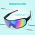 Polarized Cycling Sports Glasses for Men Women UV400 Protection Sports Sunglasses with 5 Interchangeable Lenses Bike Goggles Climbing Fishing Driving Golf