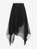 Plus Size Asymmetric Chiffon Pull On Midi Skirt - 1x | Us 14-16