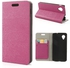 Pink Wood Grain Leather Wallet Case & OZONE HD Screen Guard for LG Google Nexus 5 E980 D820