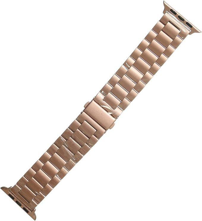 Stainless Steel Watch Band For Apple Watch Series 4/5/6 - ( 42mm / 44mm ) - Rose Gold