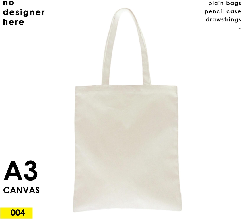 Canvas Tote Bag - Size A3 (Beige)