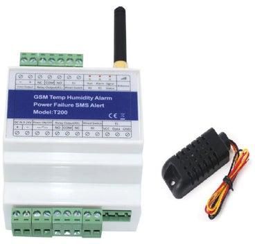 GSM Remote Temperature Humidity Relay Switch Set White 8.8x7.3x6cm